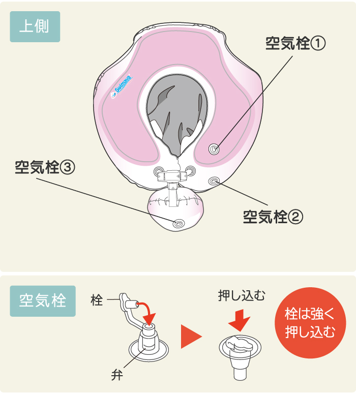 タミリングに空気を入れる